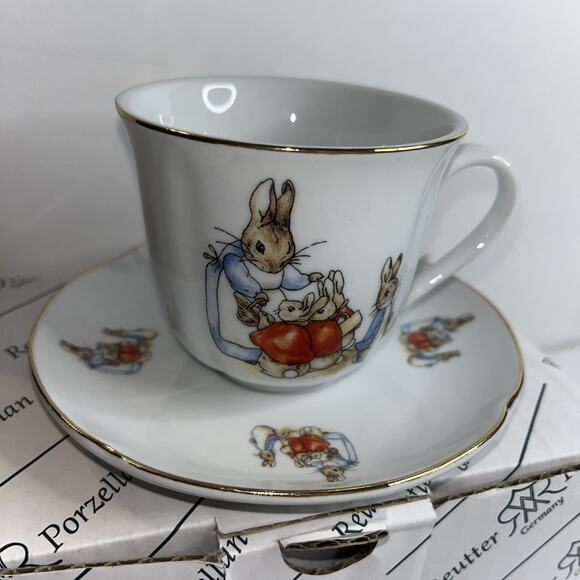 Beatrix Potter Childs Cup And Saucer Reutter Porzellan Germany - Picture 2 of 8